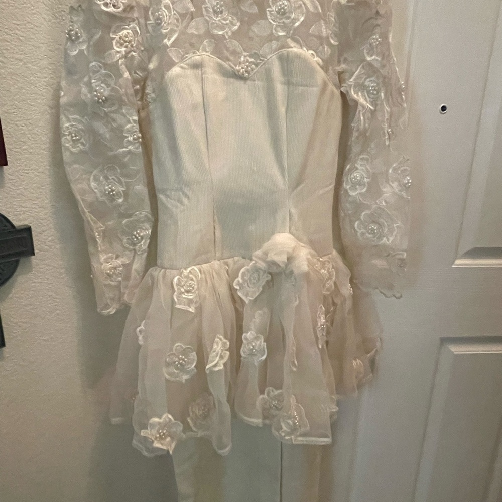 Charming Floral Appliqué Kids Dress
